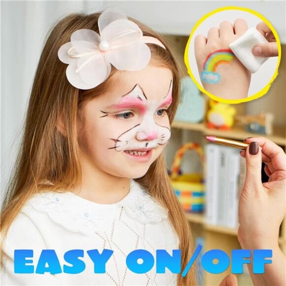 42-Piece Face & Body Paint Crayon Set: Non-Toxic Metallic Colors for Parties - Picture 6 of 7